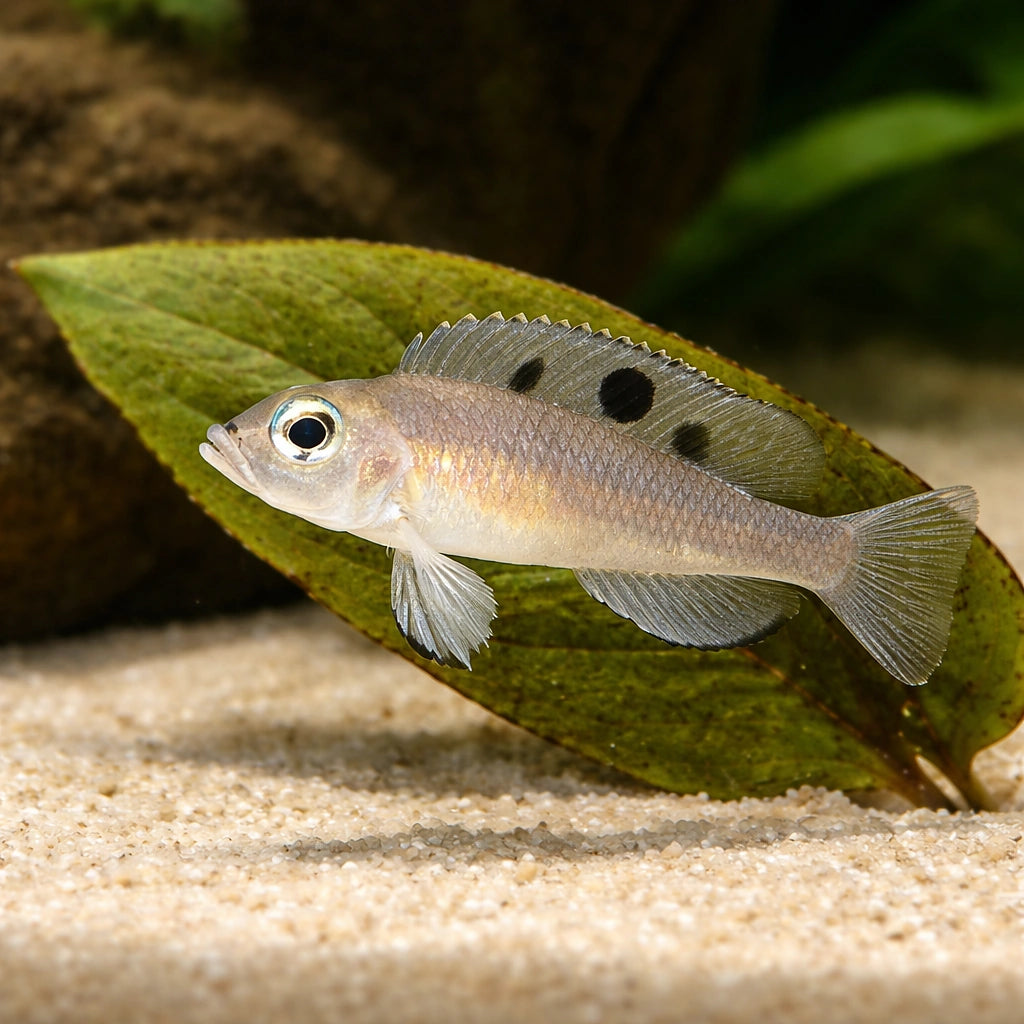 Ocellated Shell-Dweller - Tropical Fish for Sale UK (Lamprologus kungweensis) — Striking Ocellated Shell-Dweller for — scale…