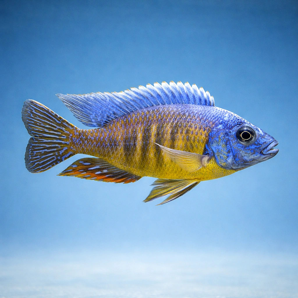Protomelas sp. 'Steveni Taiwan' (Protomelas sp.) - UK (Protomelas sp.) — A striking Taiwan Reef style cichlid with vivid…
