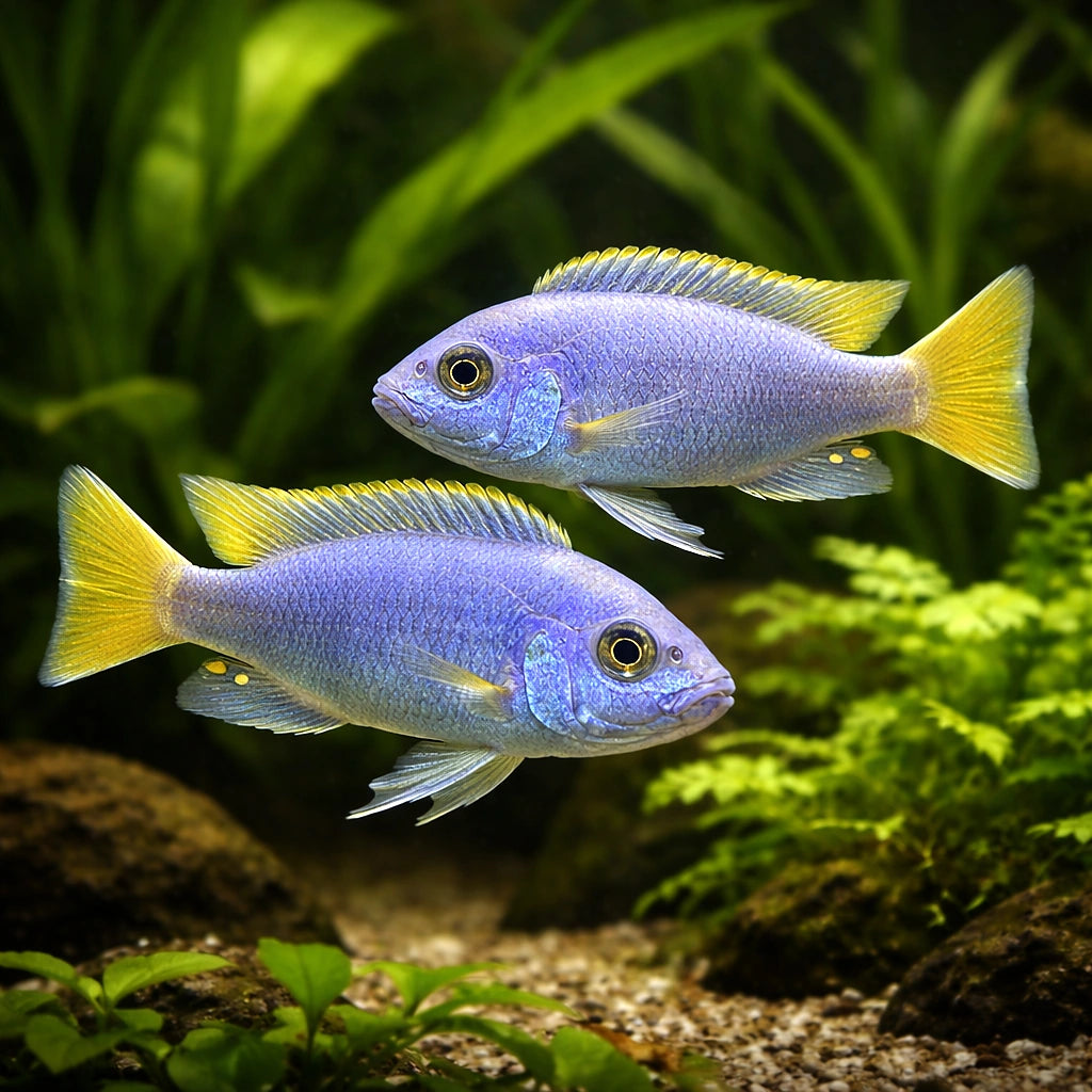 Pseudotropheus acei 'Luwala' - UK (Pseudotropheus sp. 'Acei') — Striking Pseudotropheus acei 'Luwala' with bold colour and…