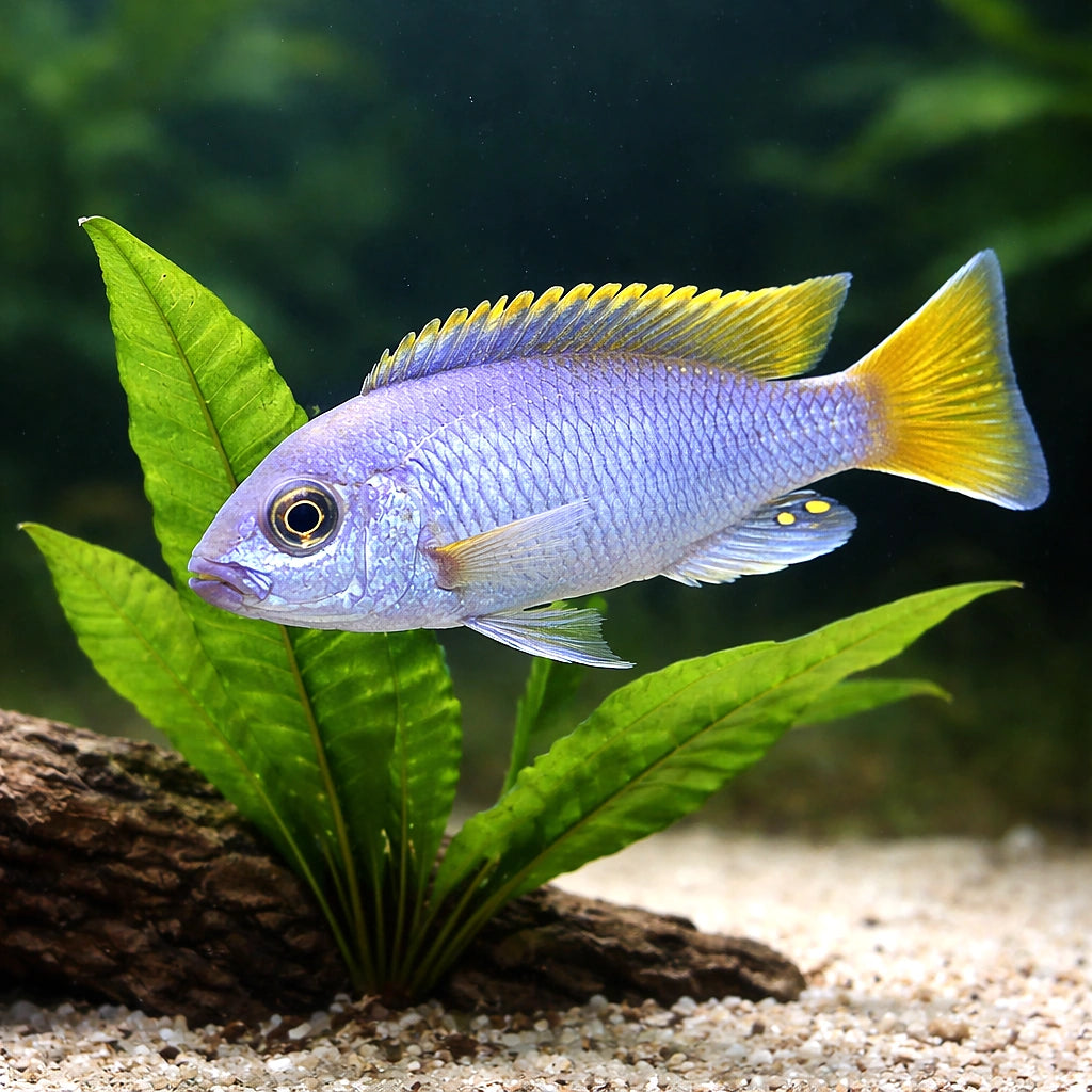 Pseudotropheus acei 'Luwala' - UK (Pseudotropheus sp. 'Acei') — Striking Pseudotropheus acei 'Luwala' with bold colour and…