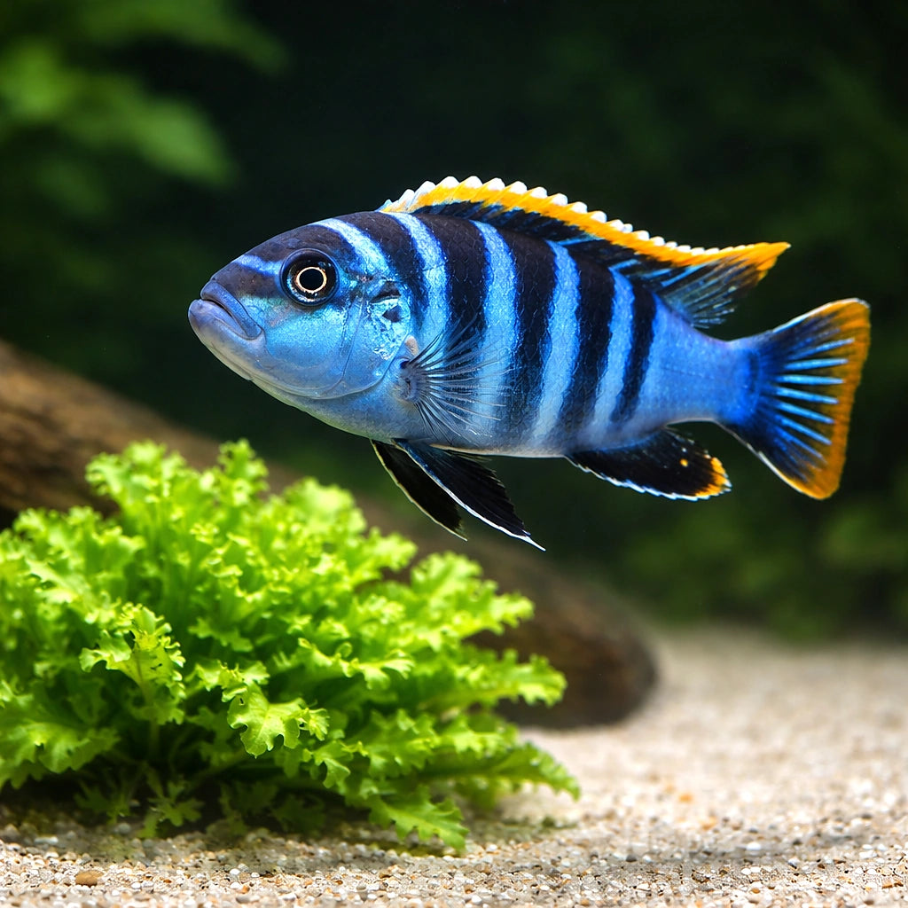 Red Dorsal Dogtooth Cichlid - Cynotilapia Afra 'Red Dorsal' | UK (Cynotilapia afra) — A striking Malawi cichlid with vivid…
