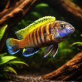 Red Fin Cichlid (Tropheops tropheops) (Tropheops tropheops) — An active, colourful rock-dwelling Mbuna cichlid from Lake…