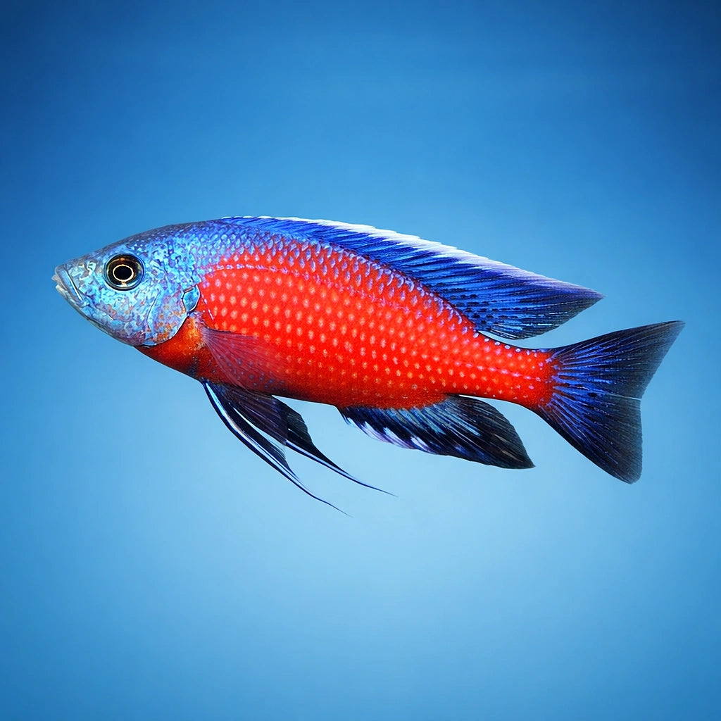 Red Fin Kadango Cichlid - UK (Copadichromis borleyi) — Add bold colour to your cichlid setup with the Red Fin Kadango…