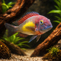 Red Rainbow Blunthead Cichlid - UK (Tropheus moorii) — A striking Red Rainbow Blunthead Cichlid with bold colour and — hero…