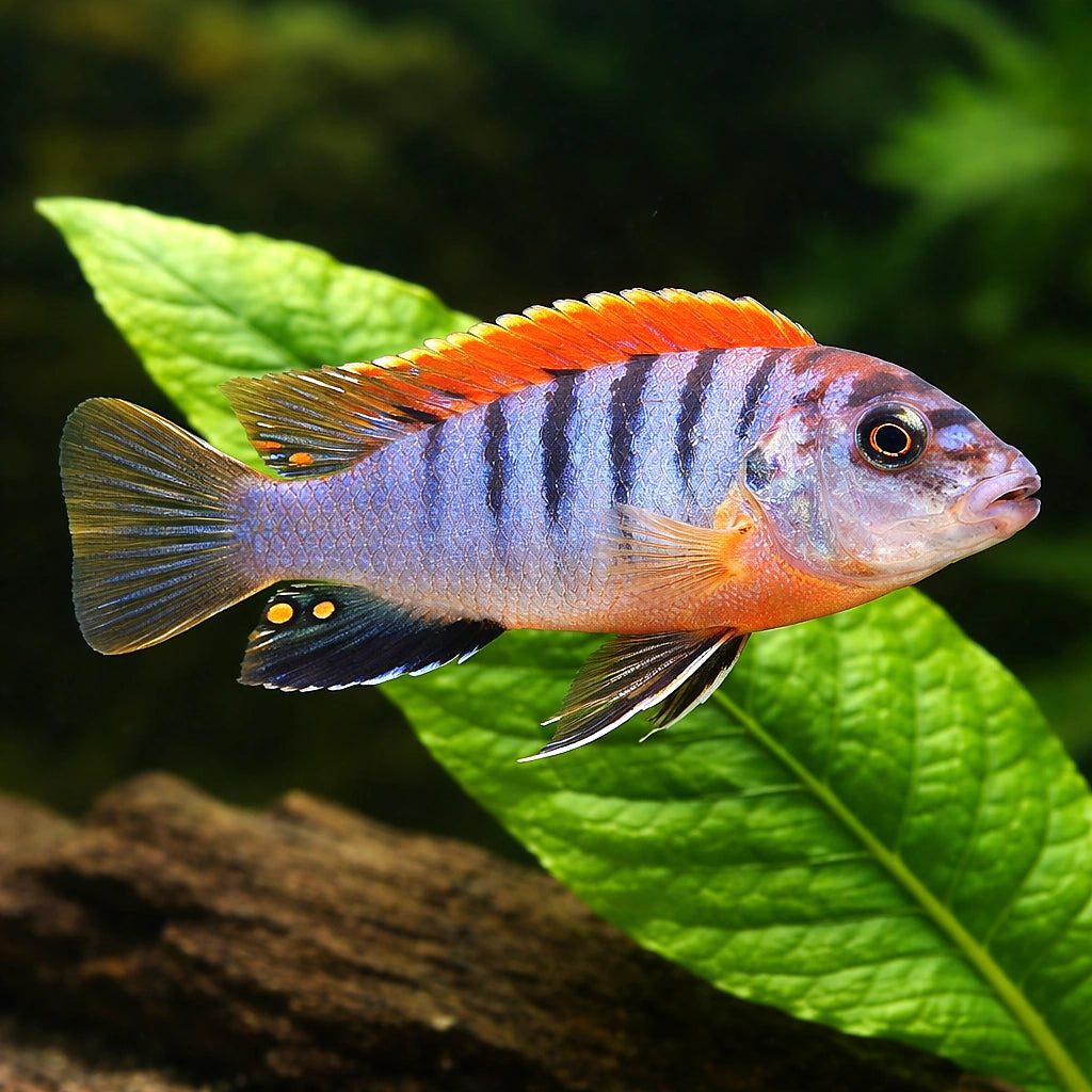 Red Top Hongi Cichlid - UK (Labidochromis sp. Hongi) — Add bold Malawi colour with the Red Top Hongi Cichlid — scale plant