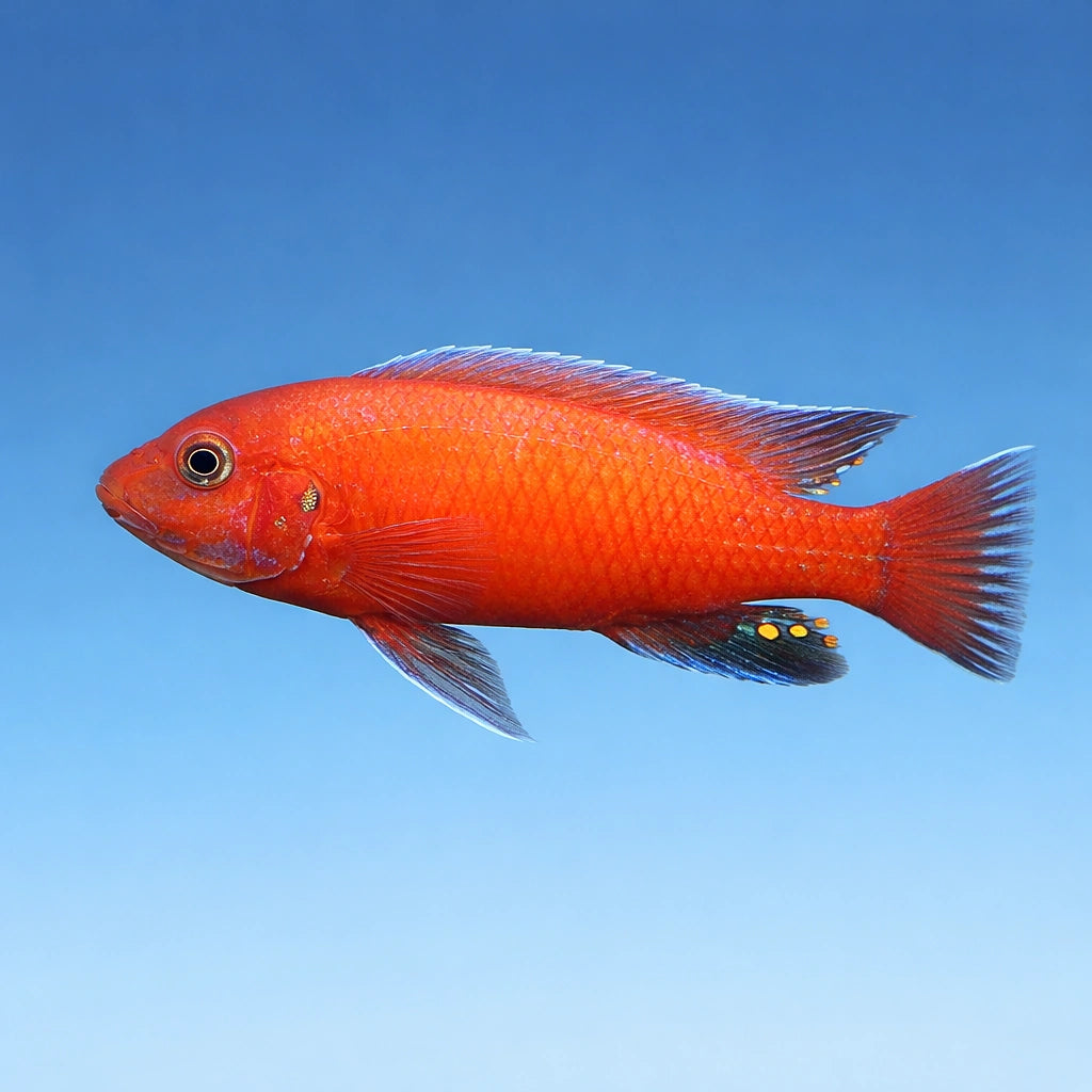 Red-Top Cichlid, Trewavas' — Red Trewavas' Cichlid - UK (Labeotropheus trewavasae) — Add a striking Red Trewavas' Cichlid to…