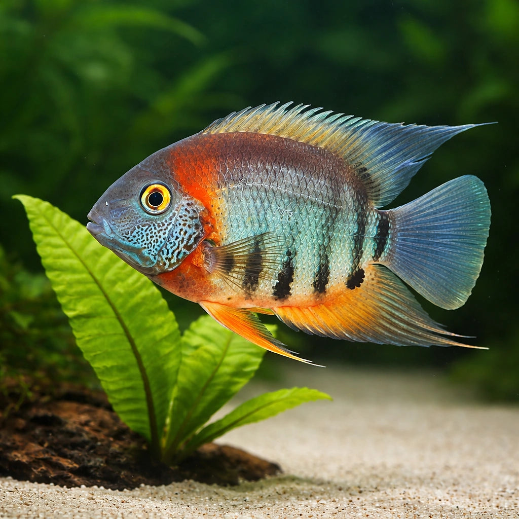 Redneck Severum (Heros sp.) - UK (Heros sp. Rotkeil) — Buy a Redneck Severum, a striking moderate-care cichlid with bold…