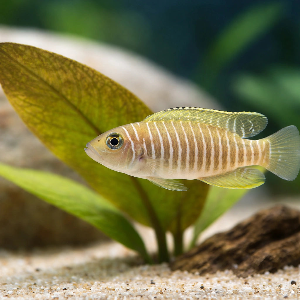 Many-Banded Dwarf Lamprolog — Shell-Dwelling Cichlid - Moderate Care | UK (Neolamprologus multifasciatus) — Distinctive…