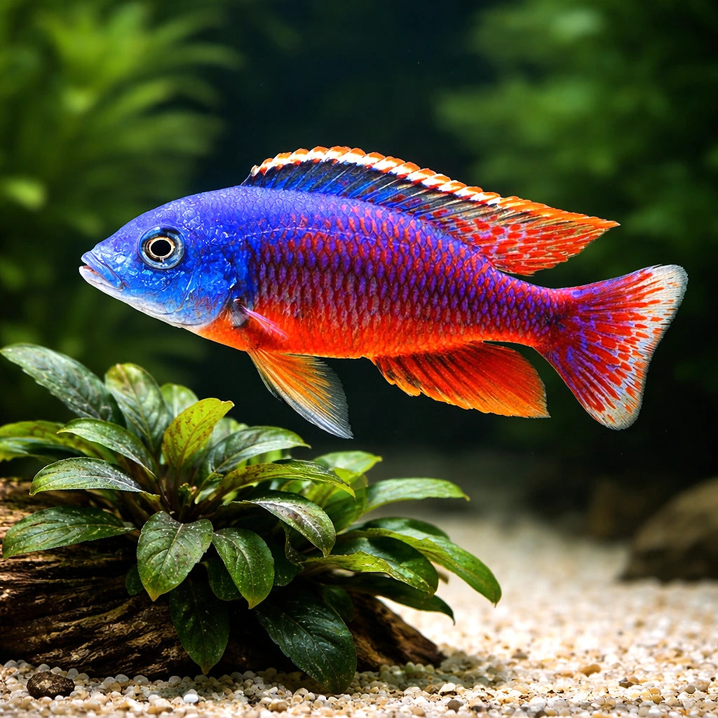 Spindle Hap Cichlid - UK (Protomelas taeniolatus) — Add the Spindle Hap Cichlid to your Malawi setup for bold colour and…