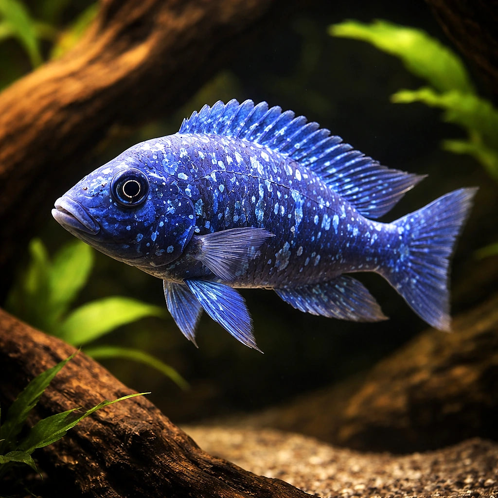 Star Sapphire Hap Cichlid - UK (Placidochromis phenochilus) — Add vivid colour and active movement with the Star Sapphire…