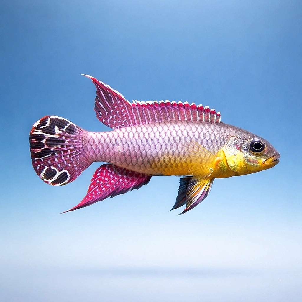 Pelvicachromis Taeniatus Dehane - Beautifully Coloured West African Dwarf Cichlid (Pelvicachromis taeniatus) — The — side…