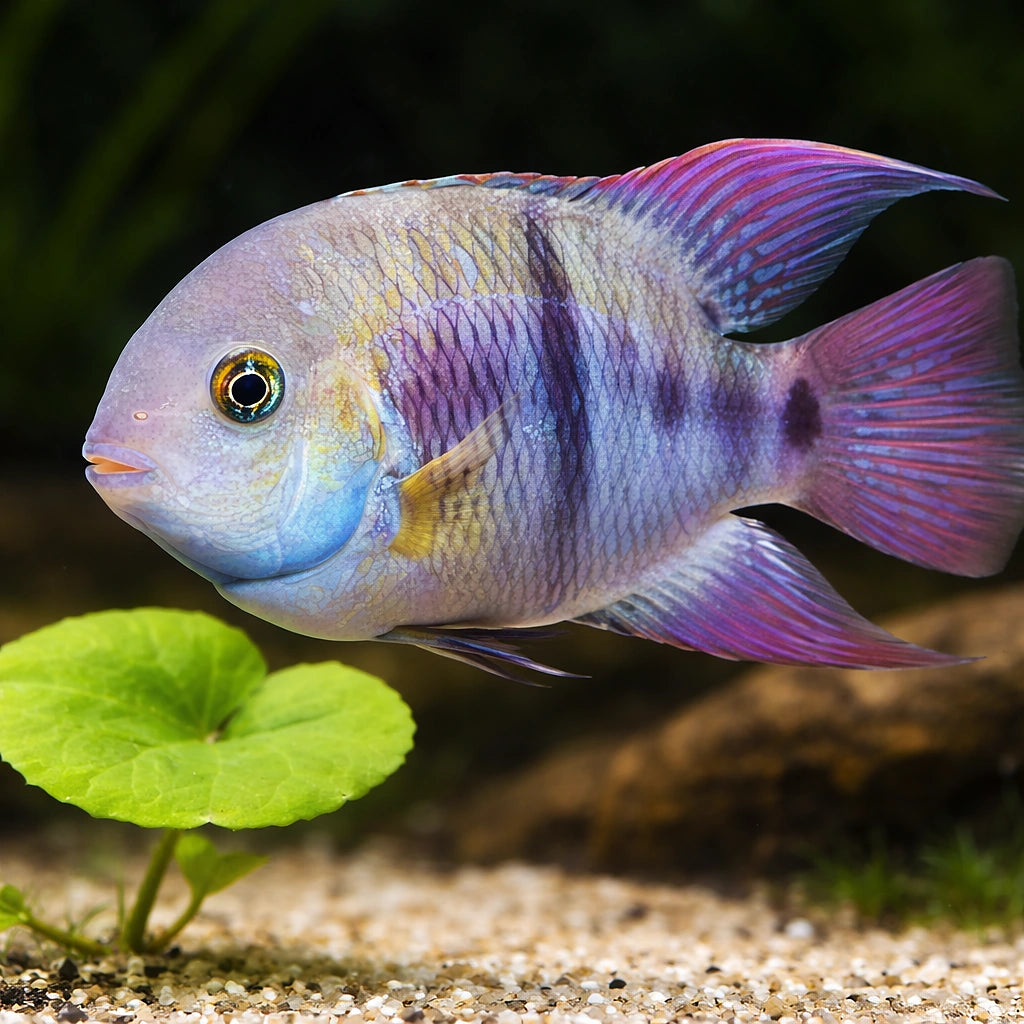 Nicaragua Cichlid — T-Bar Cichlid - UK (Amatitlania sajica) — Add a striking T-Bar Cichlid to your aquarium — scale plant