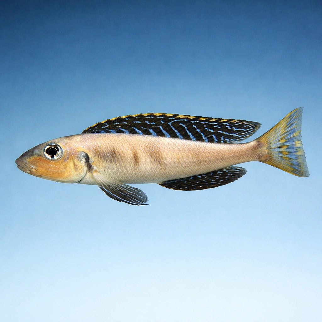 Utinta Black-Chinned Xenotilapia - Tropical Fish for Sale UK (Enantiopus melanogenys) — Buy Utinta Black-Chinned — side clean