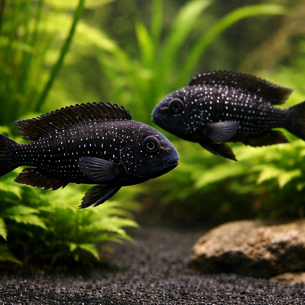Duboisi, White-Spotted Cichlid — White-Spotted Cichlid (Tropheus duboisi) - UK (Tropheus duboisi) — Striking White-Spotted…