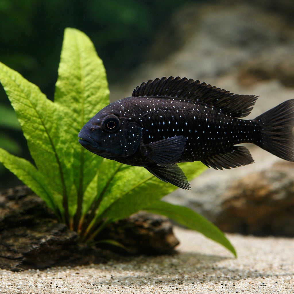 Duboisi, White-Spotted Cichlid — White-Spotted Cichlid (Tropheus duboisi) - UK (Tropheus duboisi) — Striking White-Spotted…