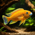 William's mbuna, Redtop Ice Blue — Williams Red Top Mbuna - UK (Pseudotropheus williamsi) — Striking Williams Red Top Mbuna…