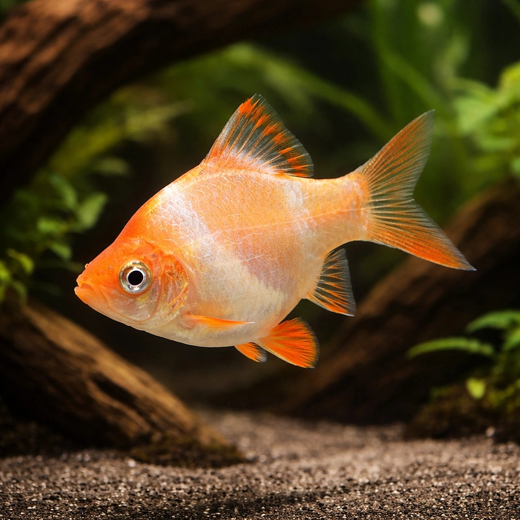 Albino Tiger Barb - Tropical Fish for Sale UK (Puntigrus tetrazona var. albino) — Add striking Albino Tiger Barbs to your…