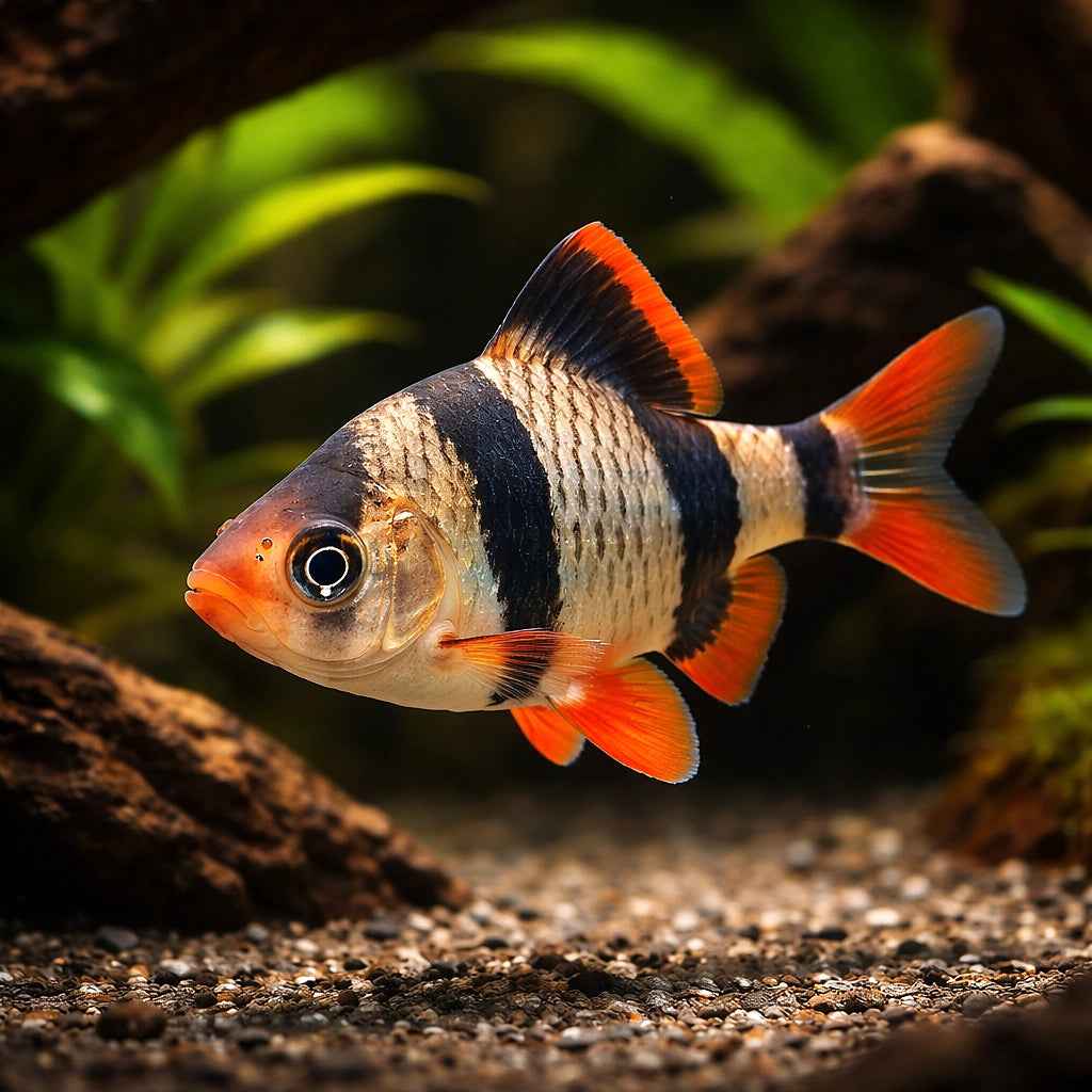 Tiger Barb HonkKong — Hong Kong Tiger Barbs - Puntigrus Tetrazona - Cyprinid Fish, Stunning Companions for Your Aquarium…