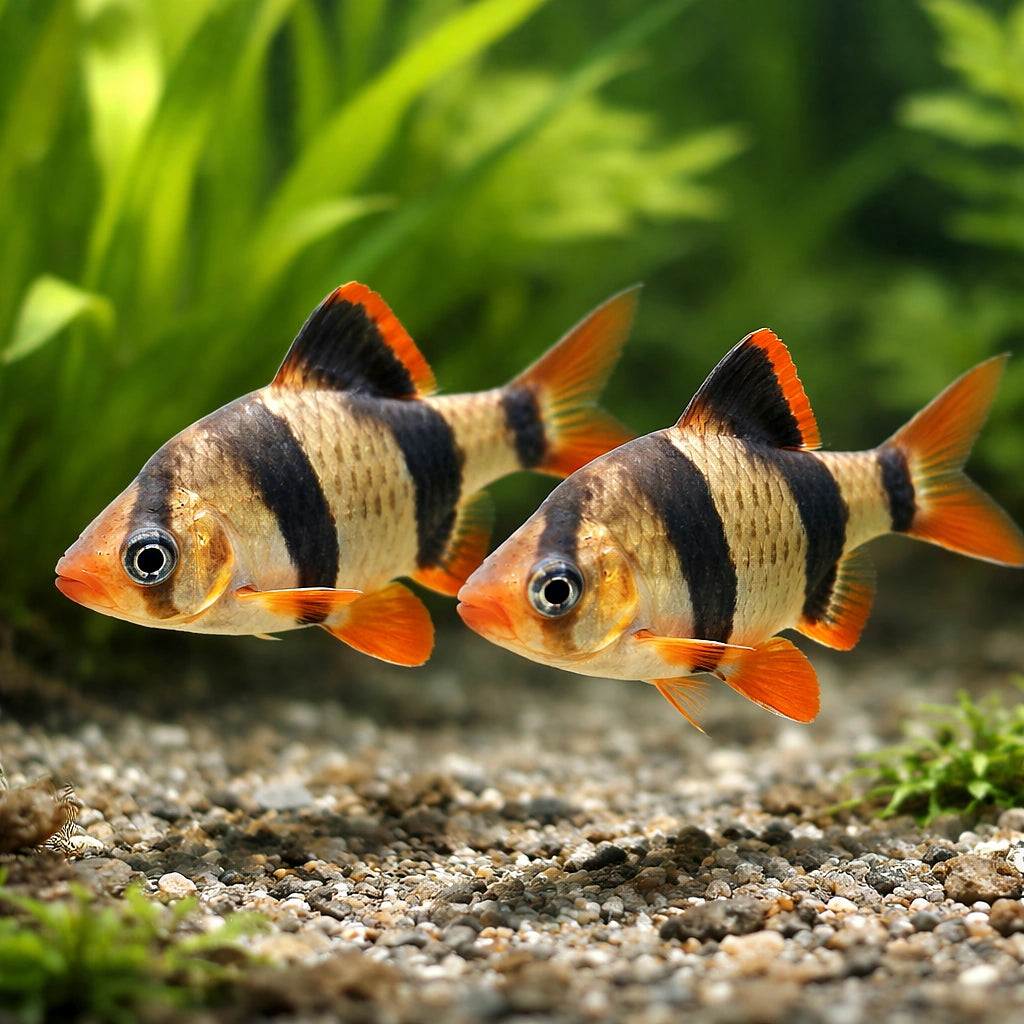 Tiger Barb HonkKong — Hong Kong Tiger Barbs - Puntigrus Tetrazona - Cyprinid Fish, Stunning Companions for Your Aquarium…