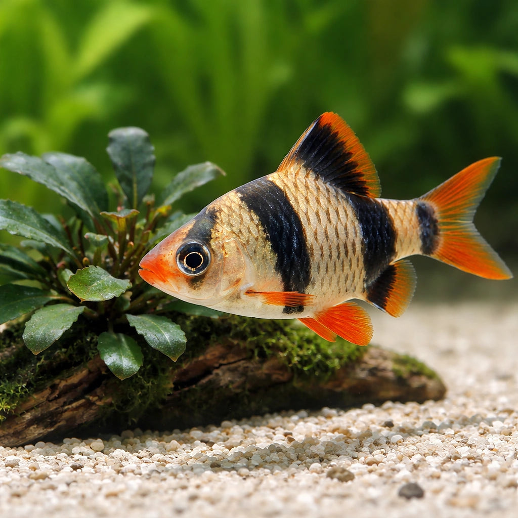 Tiger Barb HonkKong — Hong Kong Tiger Barbs - Puntigrus Tetrazona - Cyprinid Fish, Stunning Companions for Your Aquarium…