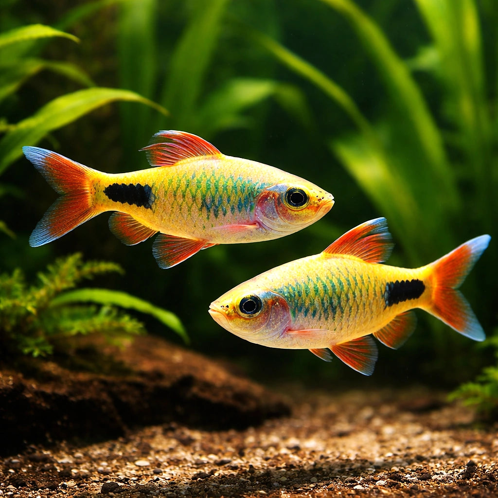 Mahecola Barbs - Puntius Mahecola - Barbus Mahecola - Cyprinid Fish, Stunning Tropical Fish for Beginners, Perfect Schooling…