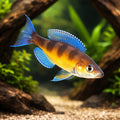Zonatus Cichlid - UK (Cyprichromis zonatus) — Add a bold Zonatus Cichlid to your aquarium — hero driftwood