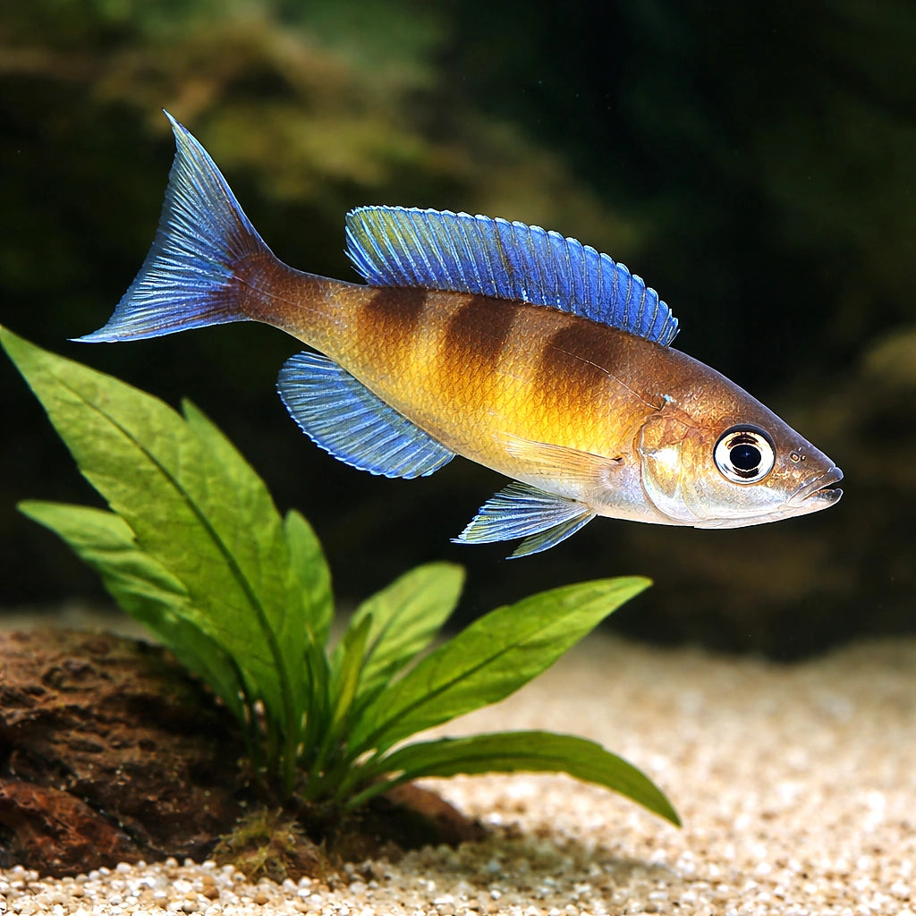Zonatus Cichlid - UK (Cyprichromis zonatus) — Add a bold Zonatus Cichlid to your aquarium — scale plant