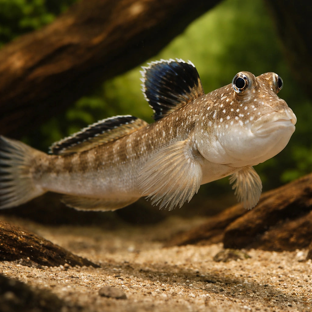 Atlantic Mudskipper - Tropical Fish UK (Periophthalmus barbarus) — A striking Atlantic Mudskipper for brackish aquariums and…
