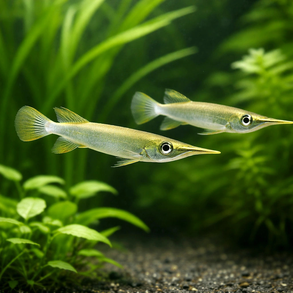 Malayan Halfbeak — Forest Halfbeak (Dermogenys pusilla) - UK (Dermogenys pusilla) — Striking Forest Halfbeak livebearer…