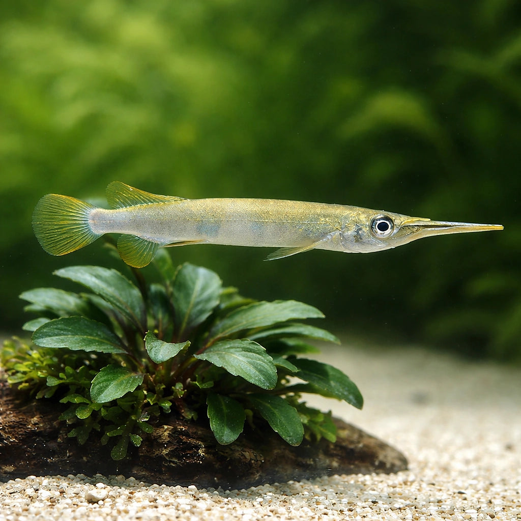 Malayan Halfbeak — Forest Halfbeak (Dermogenys pusilla) - UK (Dermogenys pusilla) — Striking Forest Halfbeak livebearer…