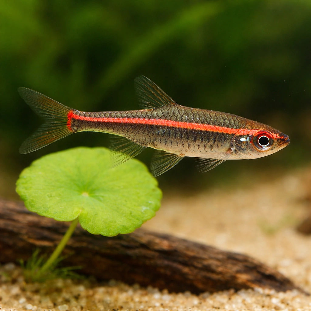 Redline Rasbora (Trigonopoma pauciperforatum) - UK (Trigonopoma pauciperforatum) — Add the striking Redline Rasbora to your…