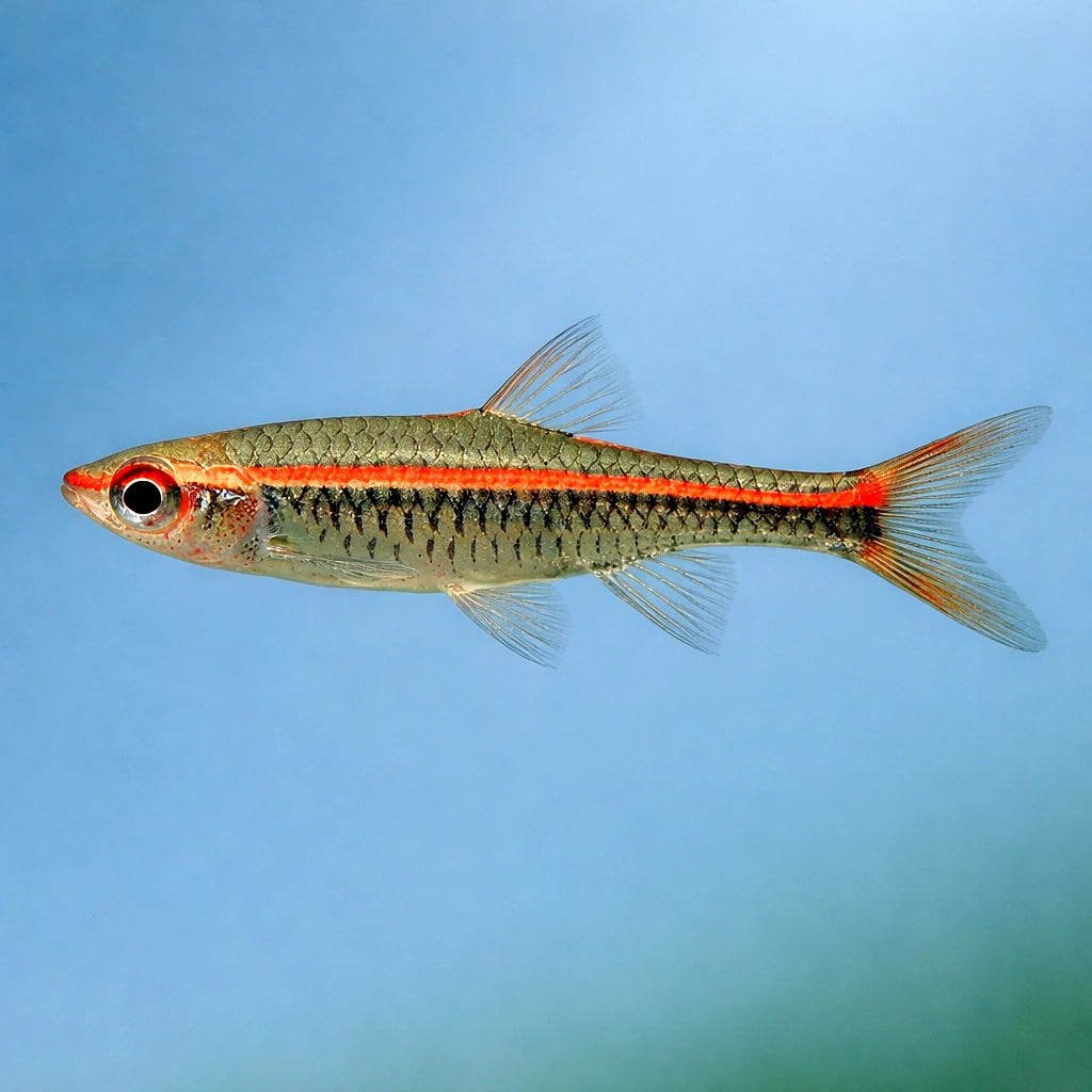 Redline Rasbora (Trigonopoma pauciperforatum) - UK (Trigonopoma pauciperforatum) — Add the striking Redline Rasbora to your…