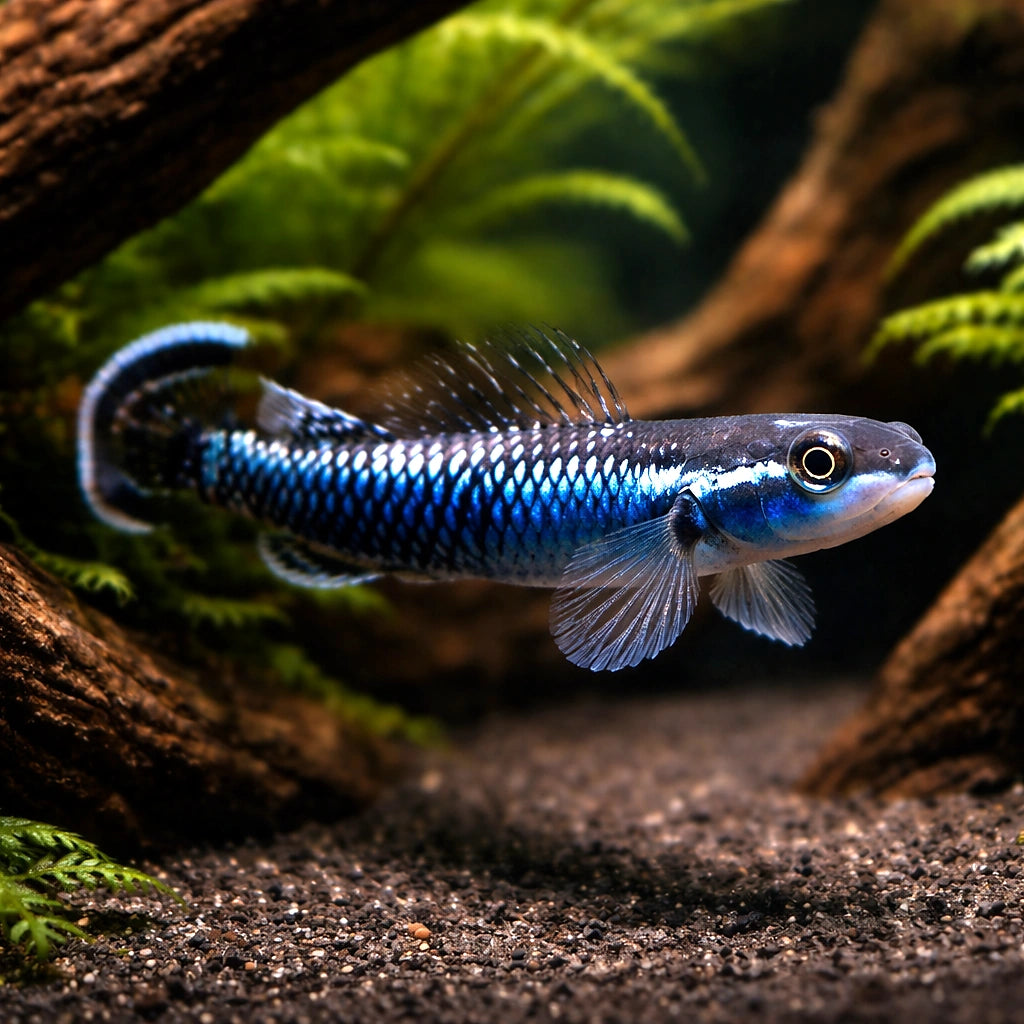 Blue Neon Goby (Stiphodon atropurpureus) - UK (Stiphodon atropurpureus) — Add striking electric blue colour to your tank…