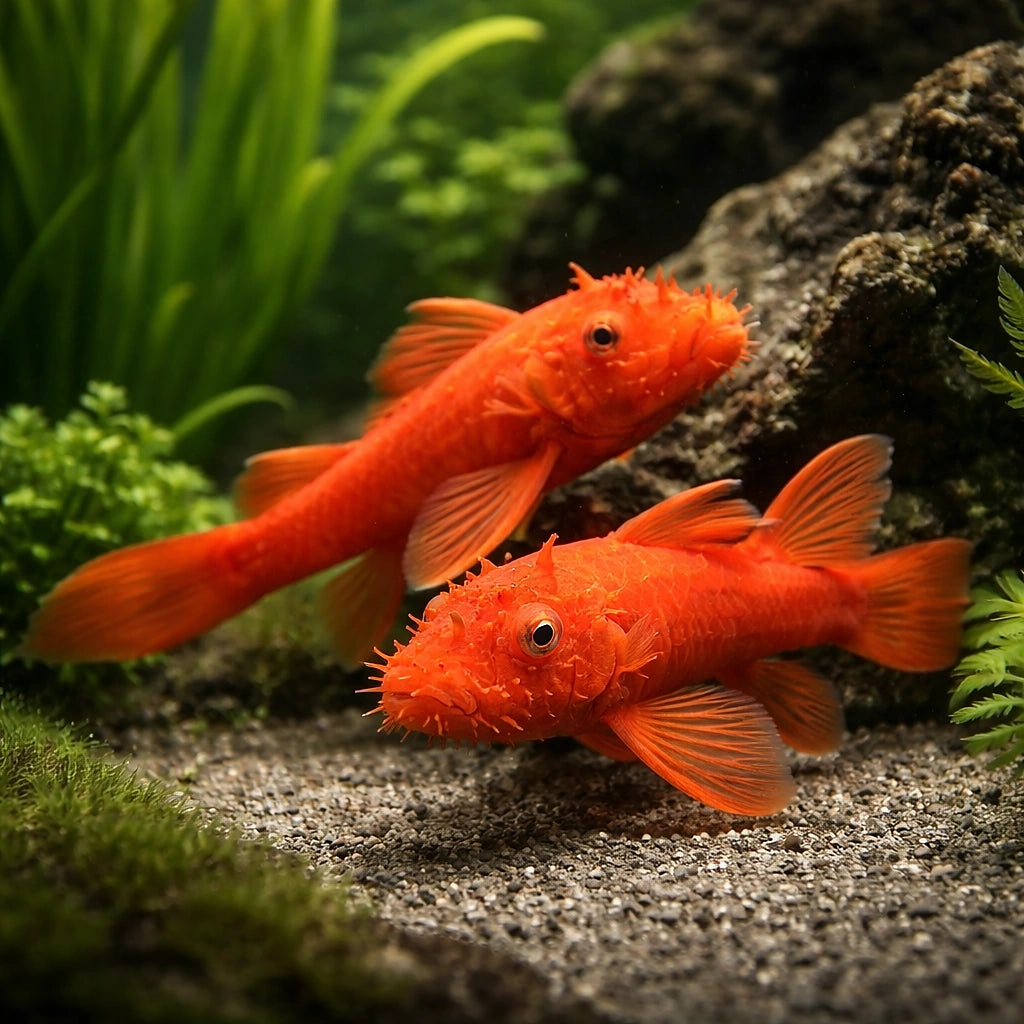 Super Red Bristlenose Pleco - Tropical Fish UK (Ancistrus sp.) — Add a striking Super Red Bristlenose Pleco to your tank…