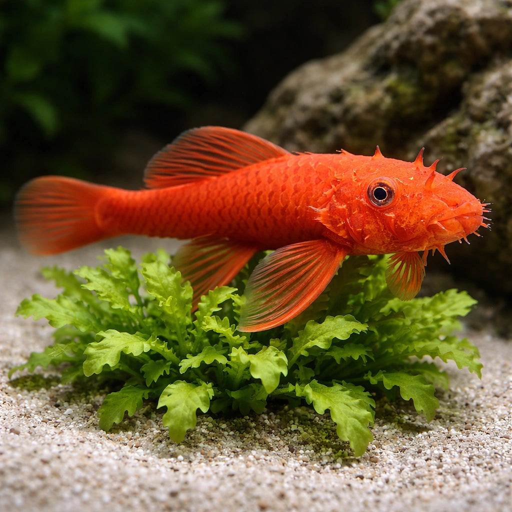 Super Red Bristlenose Pleco - Tropical Fish UK (Ancistrus sp.) — Add a striking Super Red Bristlenose Pleco to your tank…