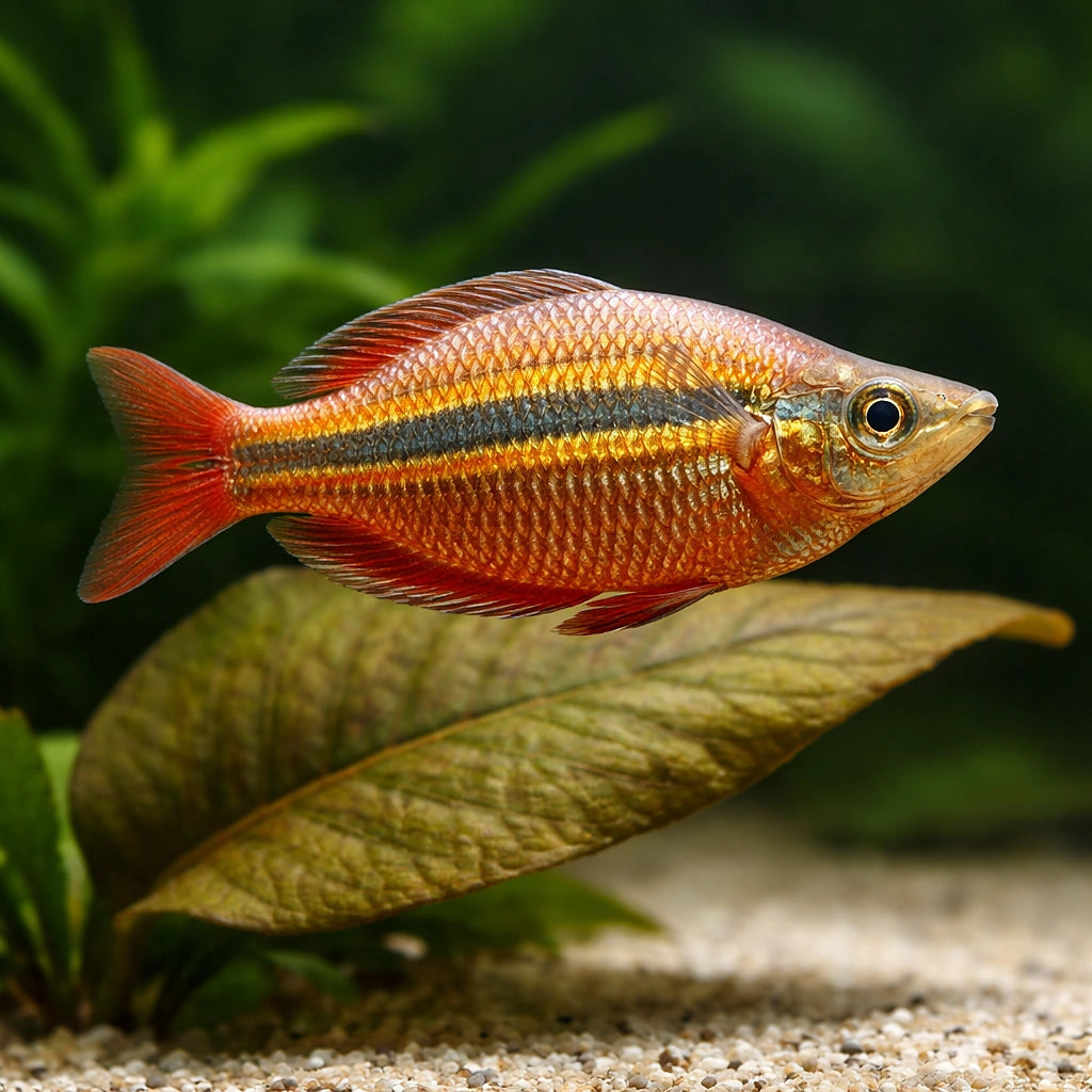 Banded Rainbowfish - Jewel Rainbowfish (Melanotaenia trifasciata) - UK (Melanotaenia trifasciata) — Add vibrant colour with…