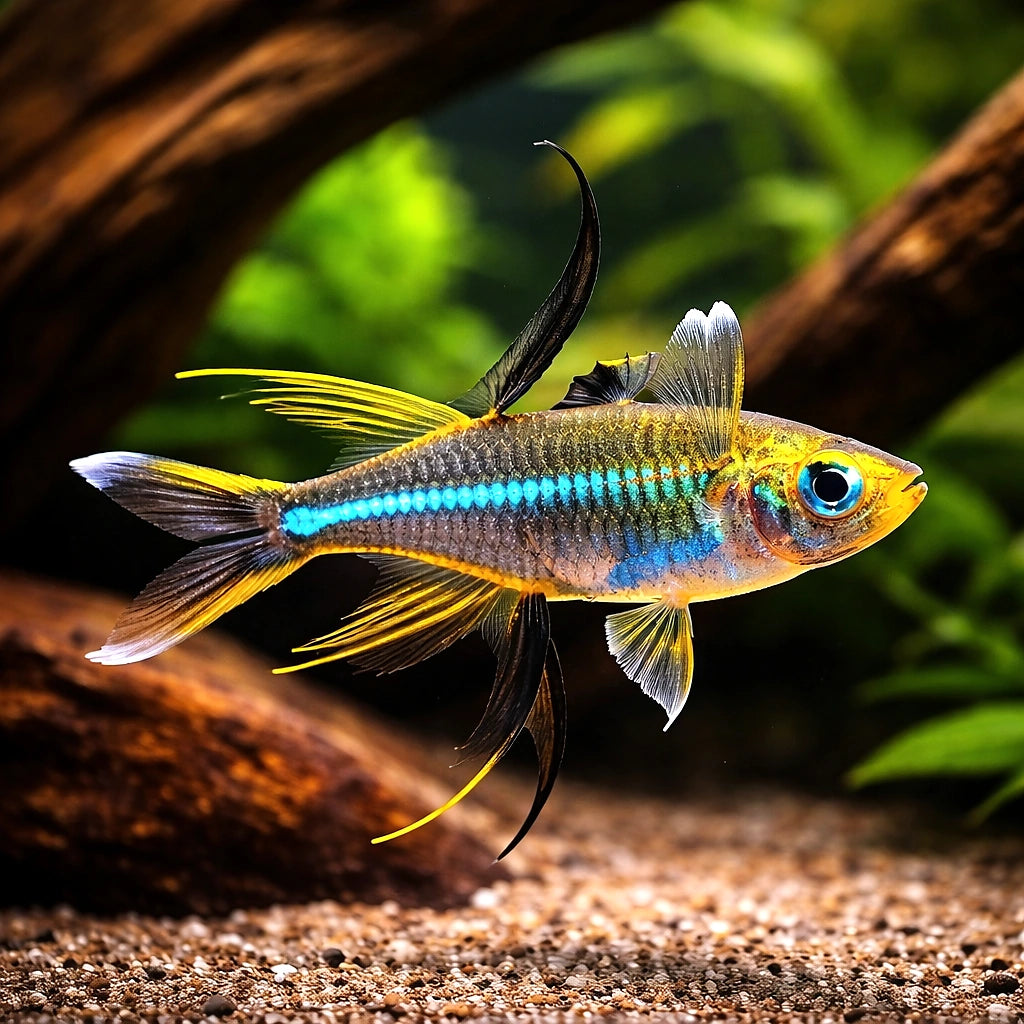 Celebes Rainbowfish - Celebes Sailfish - Marosatherina ladigesi | UK (Marosatherina ladigesi) — Striking Celebes Rainbowfish…