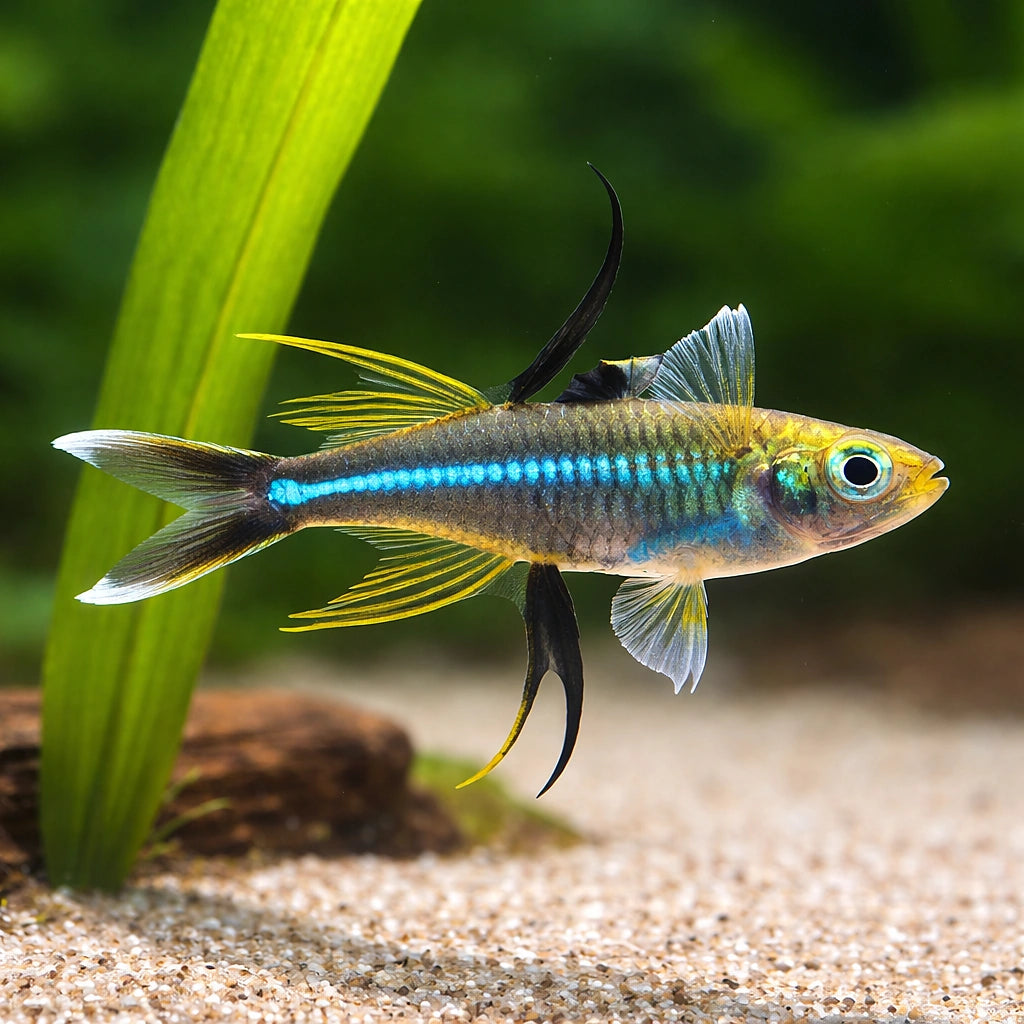 Celebes Rainbowfish - Celebes Sailfish - Marosatherina ladigesi | UK (Marosatherina ladigesi) — Striking Celebes Rainbowfish…