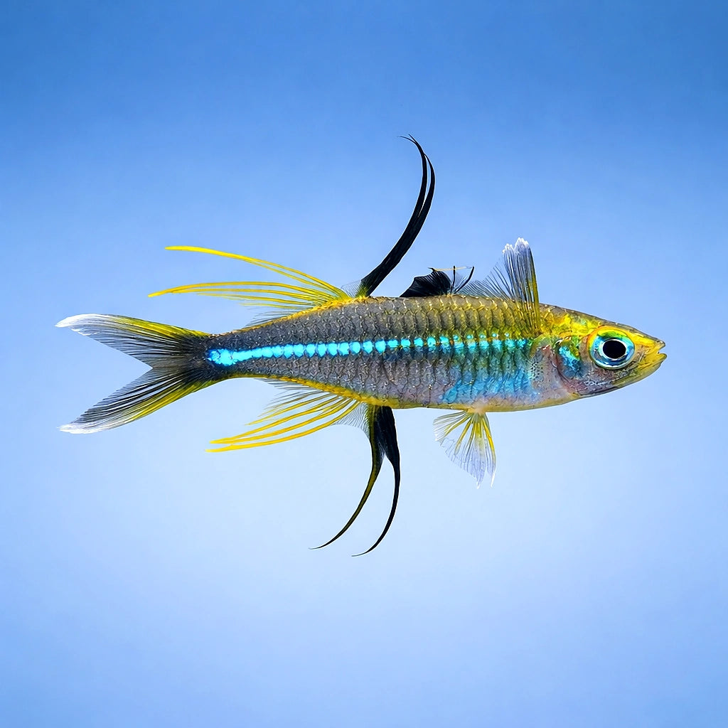 Celebes Rainbowfish - Celebes Sailfish - Marosatherina ladigesi | UK (Marosatherina ladigesi) — Striking Celebes Rainbowfish…