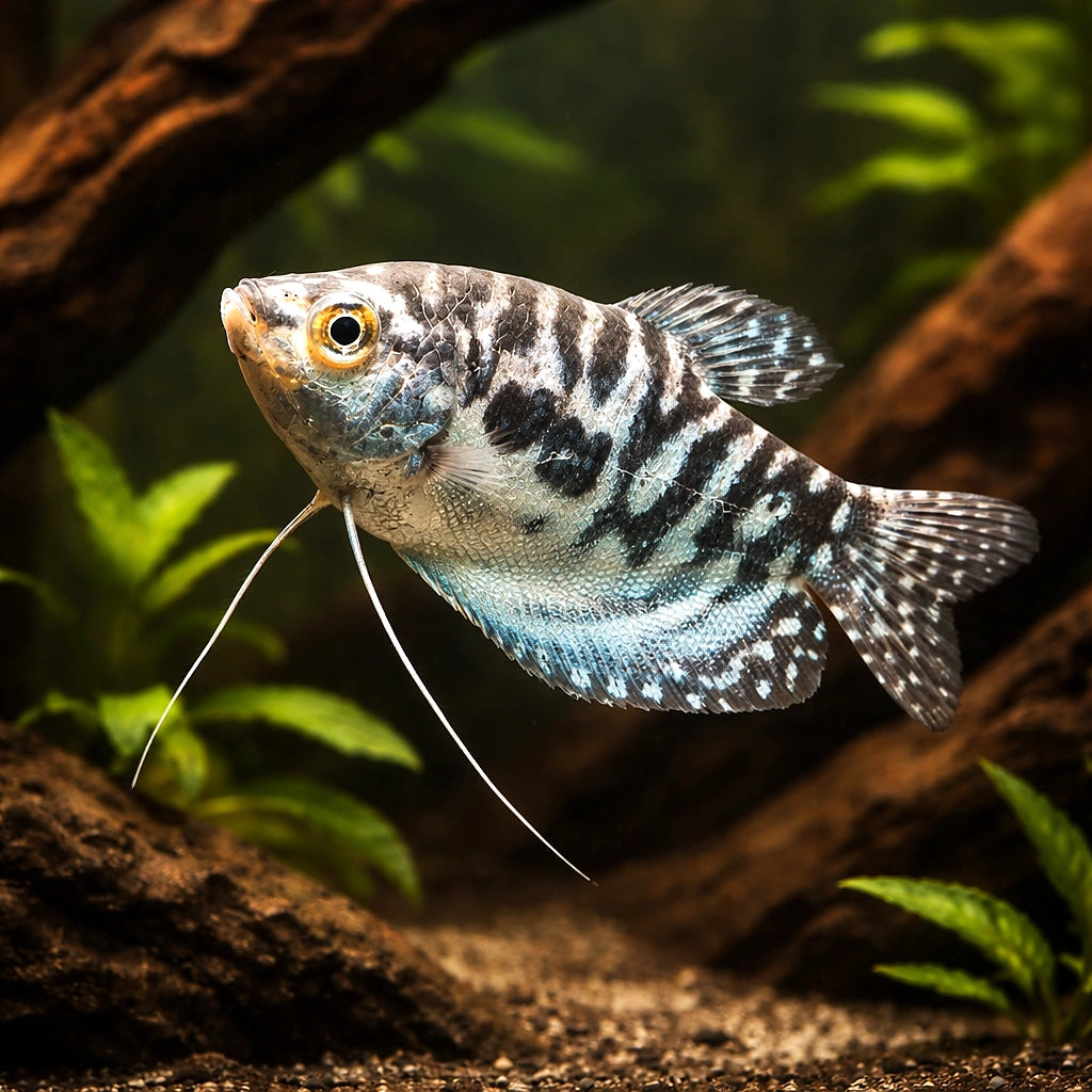 Opaline Gorarmi — X Cosby Three-Spot Gourami (Trichopodus trichopterus) - UK (Trichopodus trichopterus) — A striking — hero…