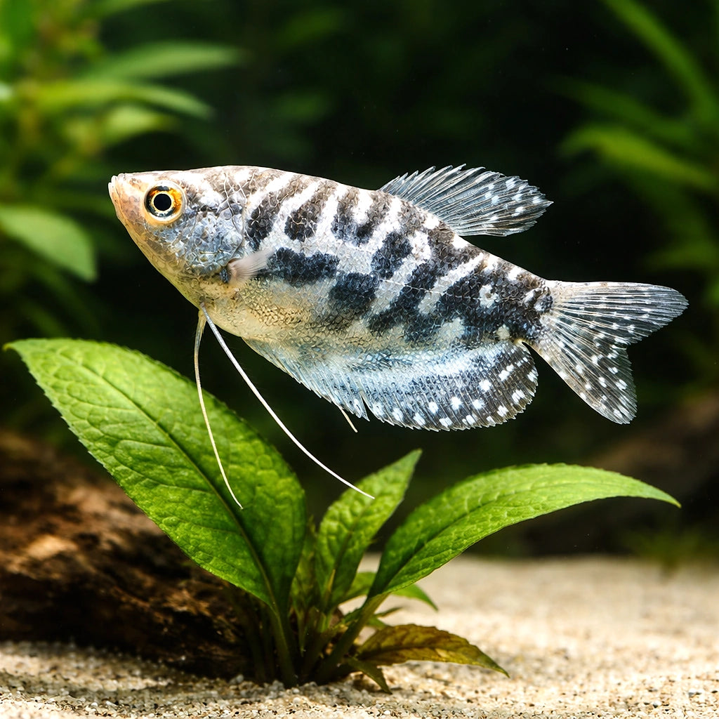Opaline Gorarmi — X Cosby Three-Spot Gourami (Trichopodus trichopterus) - UK (Trichopodus trichopterus) — A striking — scale…