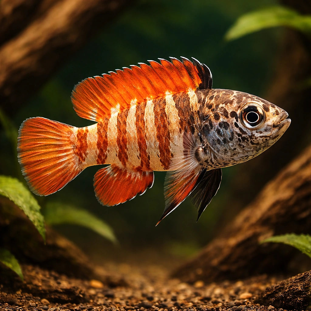 Black Tiger Dario - Tropical Fish UK (Dario tigris) — Rare Black Tiger Dario with bold tiger patterning, ideal for well-kept…