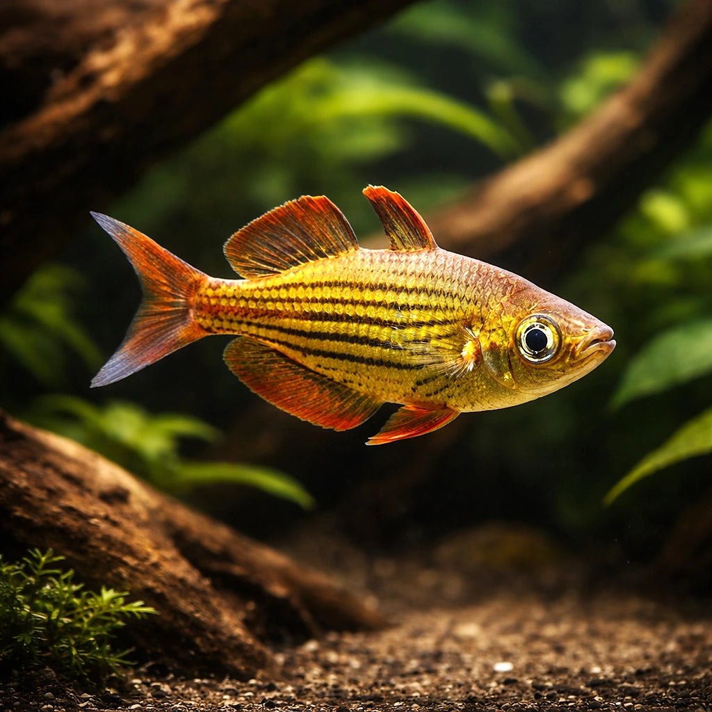 Dwarf Australian Rainbow — X Dwarf Rainbowfish (Melanotaenia Maccullochi) - UK (Melanotaenia maccullochi) — Add striking X…