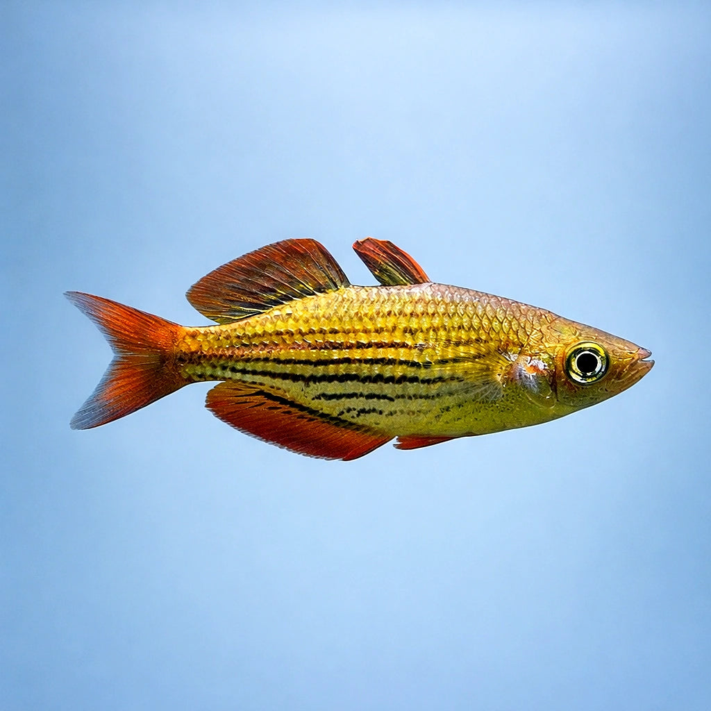 Dwarf Australian Rainbow — X Dwarf Rainbowfish (Melanotaenia Maccullochi) - UK (Melanotaenia maccullochi) — Add striking X…