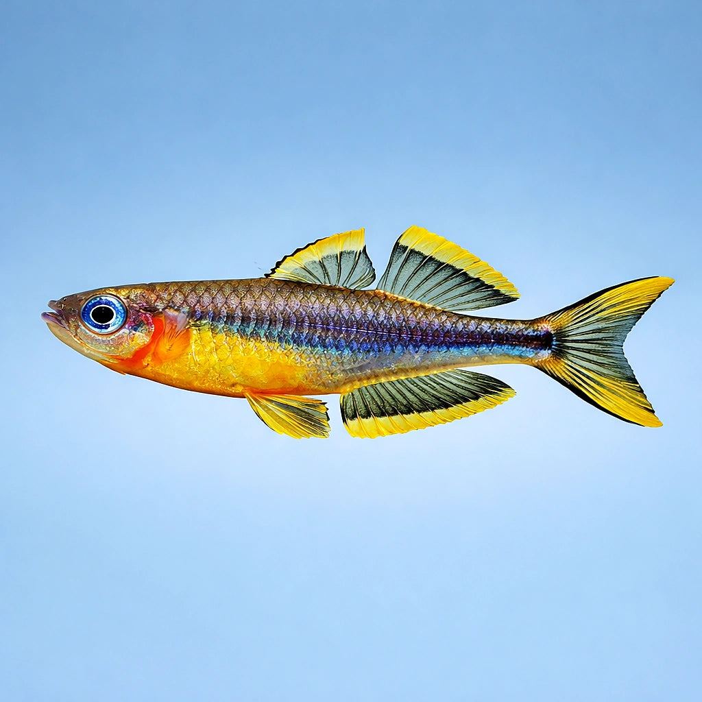 Forked-Tail Rainbowfish Popondetta / Furcata TROPICAL FISH 1-2Cm - UK (Pseudomugil furcatus) — A striking rainbowfish with…
