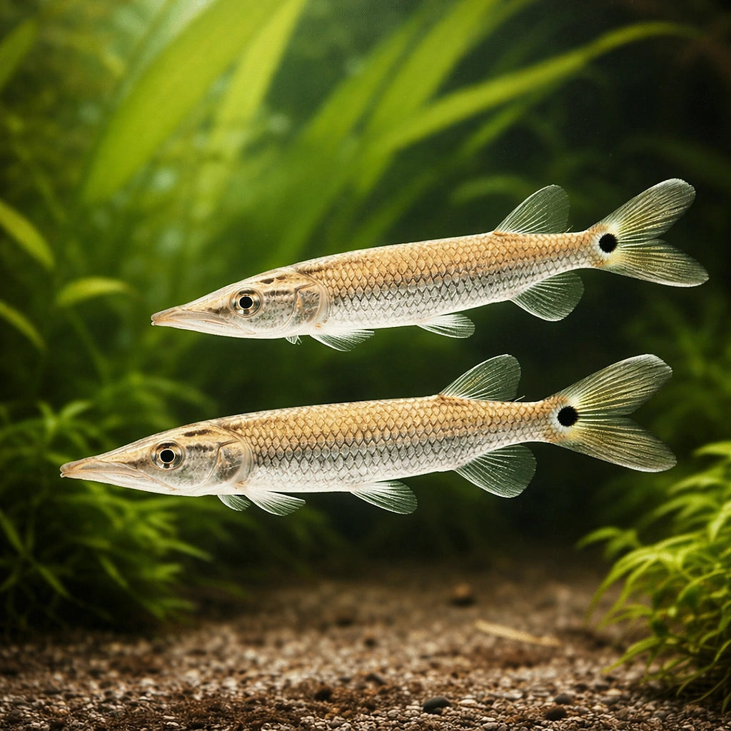 Gar Characins - Ctenolucius Hujeta - Silver Pikes - South American Tetras, Vibrant Schooling Fish Perfect for Beginners…