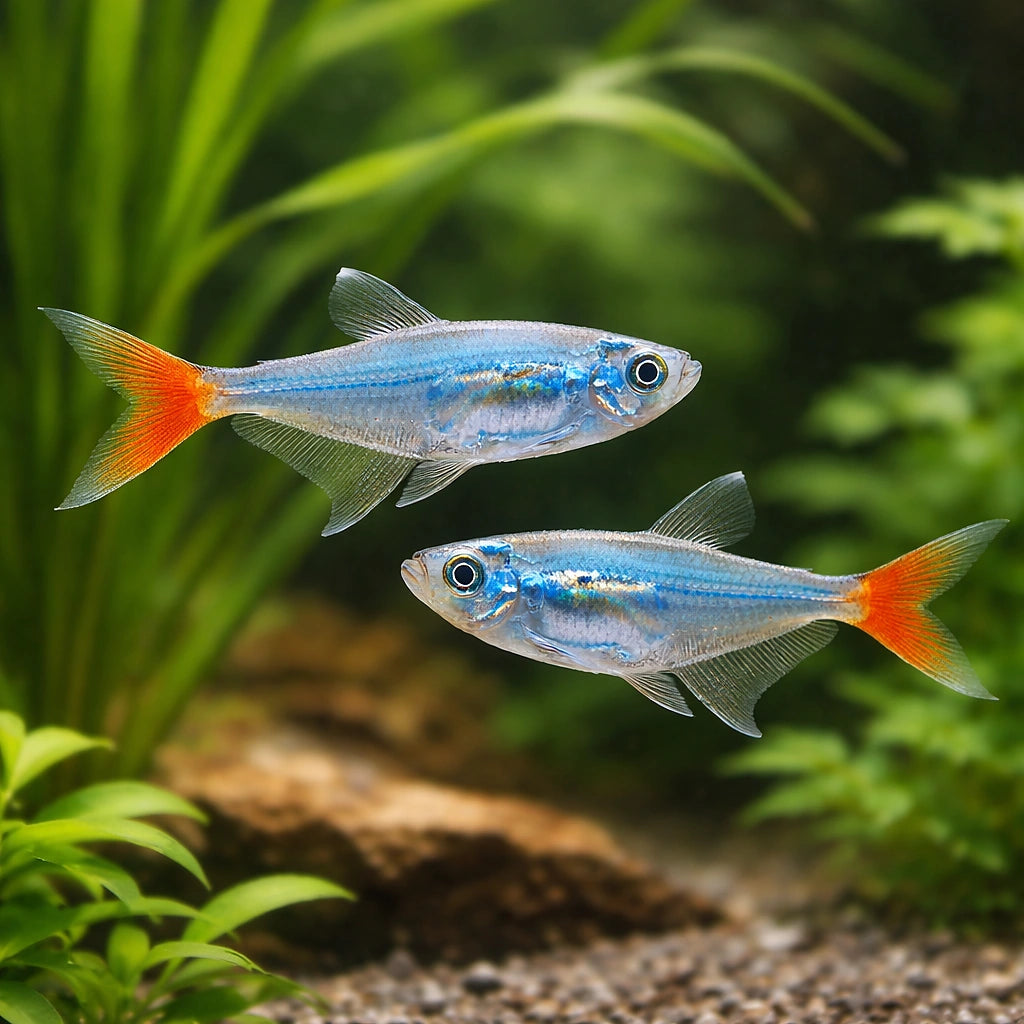 Glass Bloodfin Tetras - Prionobrama Filigera - South American Tetras, Beautiful Schooling Fish Thriving in Freshwater — pair…