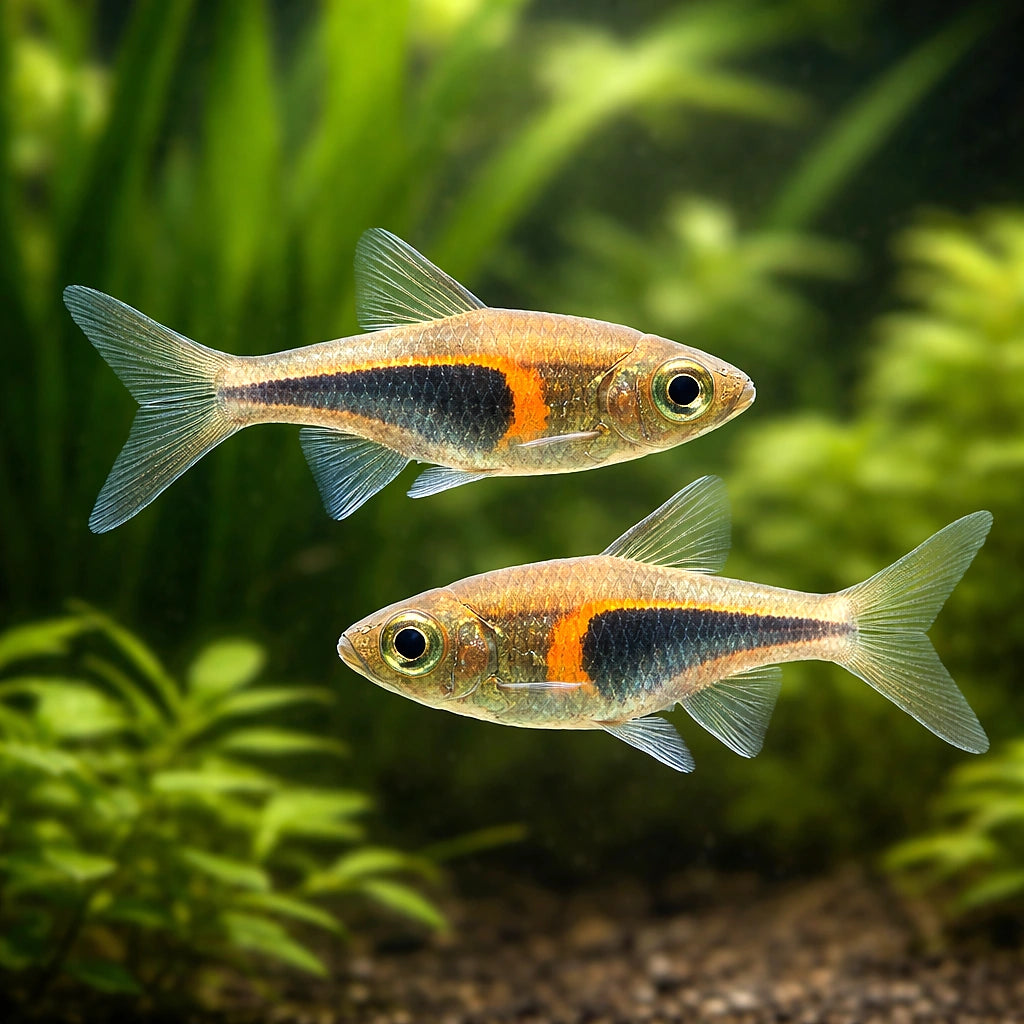 Glowlight Rasboras - Trigonostigma Hengeli - Cyprinid Fish, Beautiful Tropical Freshwater Companions for Peaceful Community…