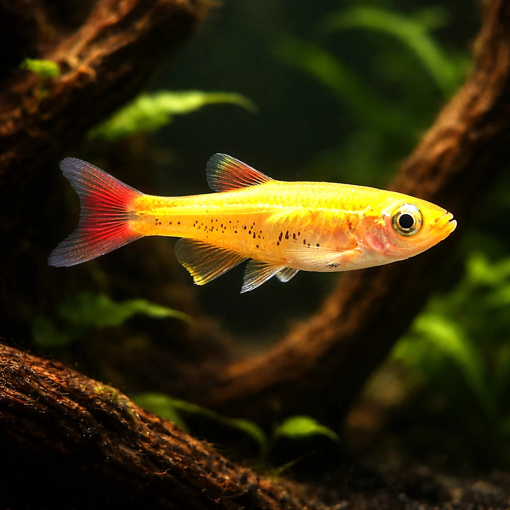 Gold White Cloud Mountain Minnows - Tanichthys albonubes - UK (Tanichthys albonubes) — Bright Gold White Cloud Mountain…