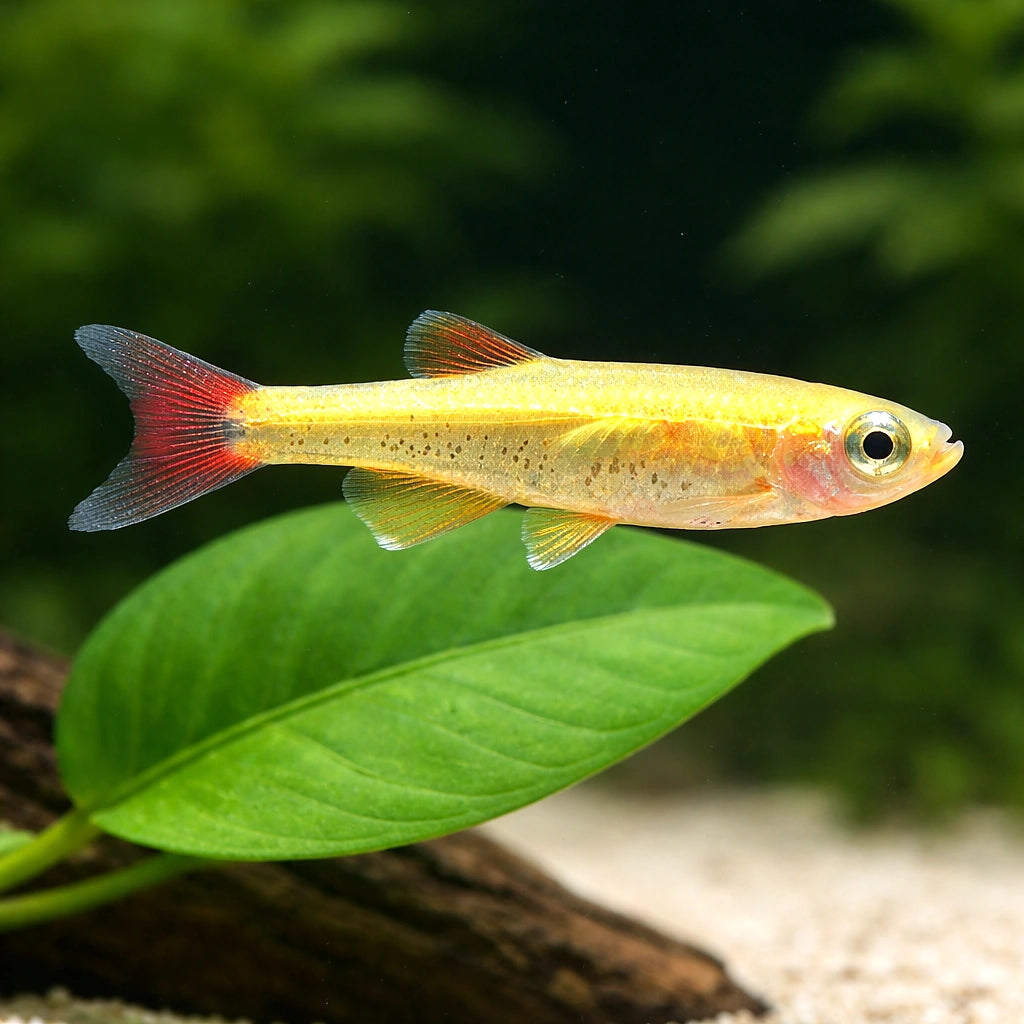 Gold White Cloud Mountain Minnows - Tanichthys albonubes - UK (Tanichthys albonubes) — Bright Gold White Cloud Mountain…